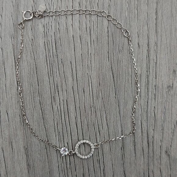 925 Sterling Silver O Bracelet Silver - Picture 4 of 5